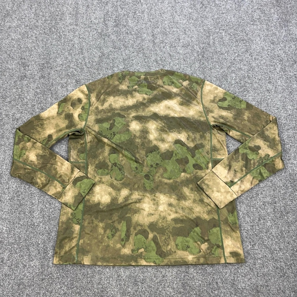 Browning Shirt Mens XL Green Camo Raglan Long Sleeve Hunting Performance Top - Picture 8 of 8